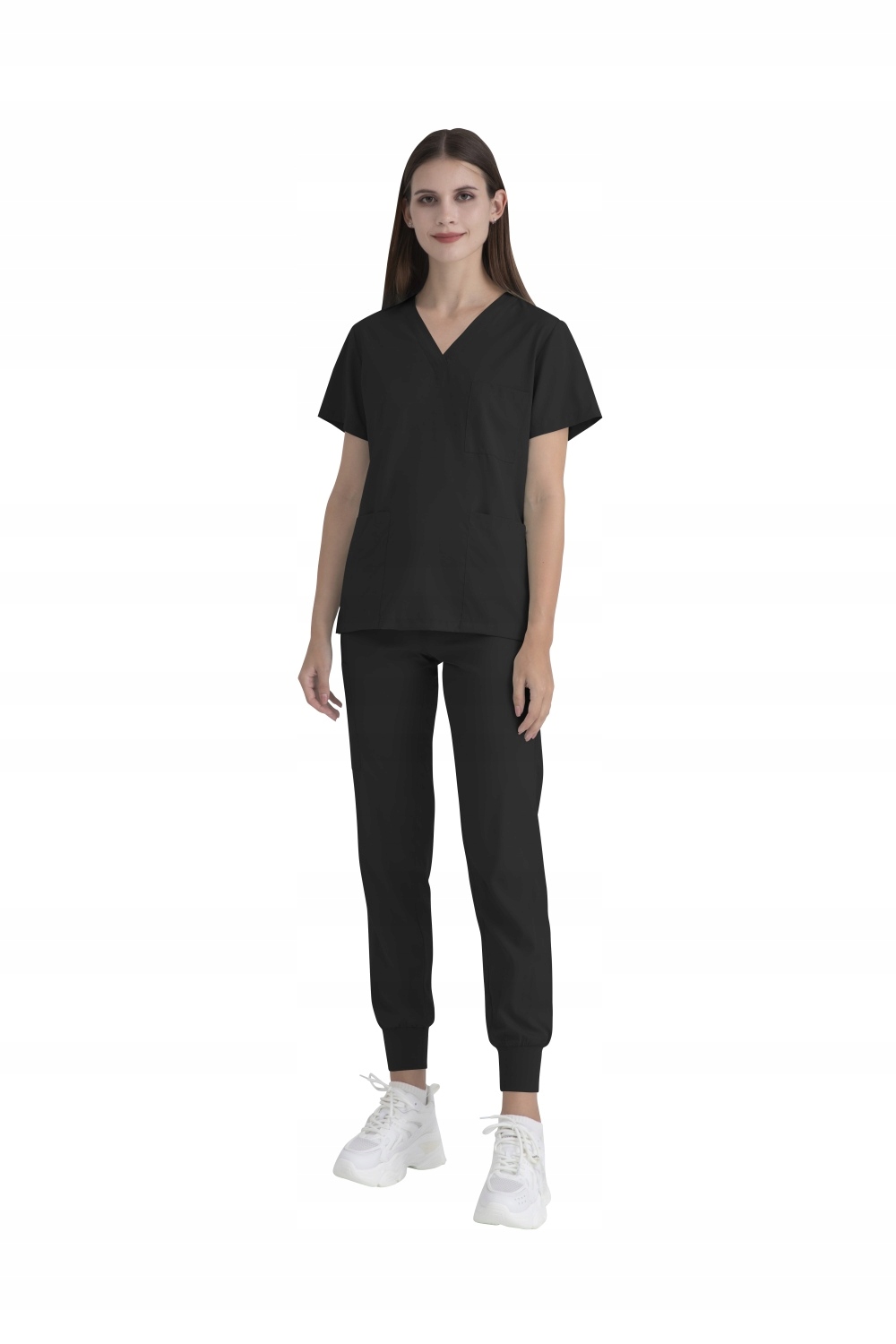 Komplet Medyczny Damski Scrub Uniform Czarny Model 42109 Rozmiar S