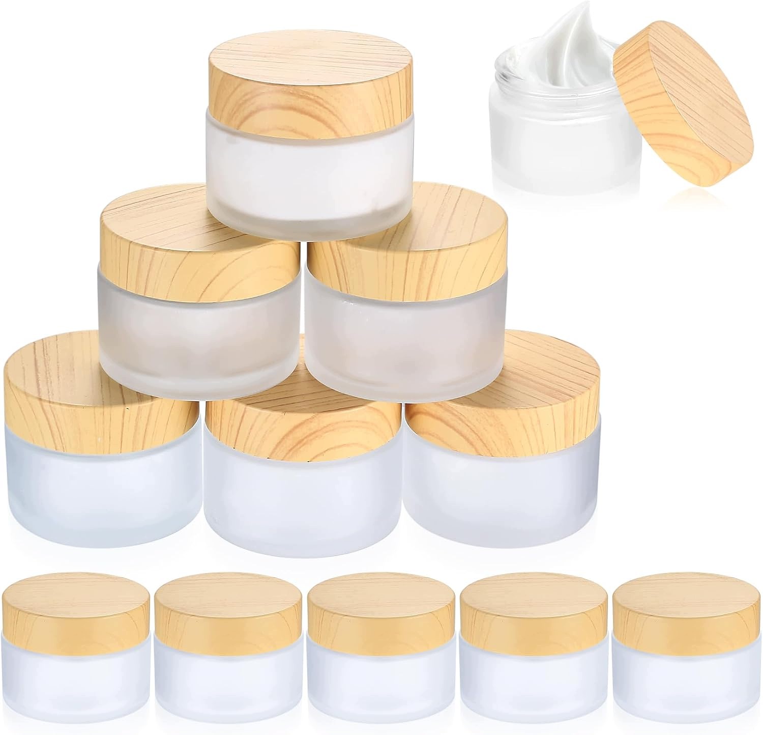 Skleněné Sklenice 30 ML 50 ML Sada 12 Cestovních Nádob