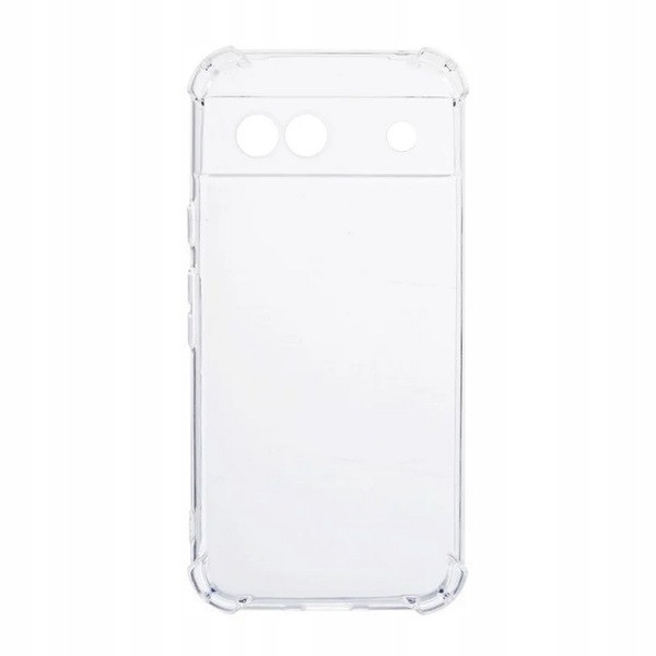 Google Pixel 8a, Silikonowe etui, średnio odporne na wstrząsy, poduszka powietrzna w narożnikach, przezroczyste