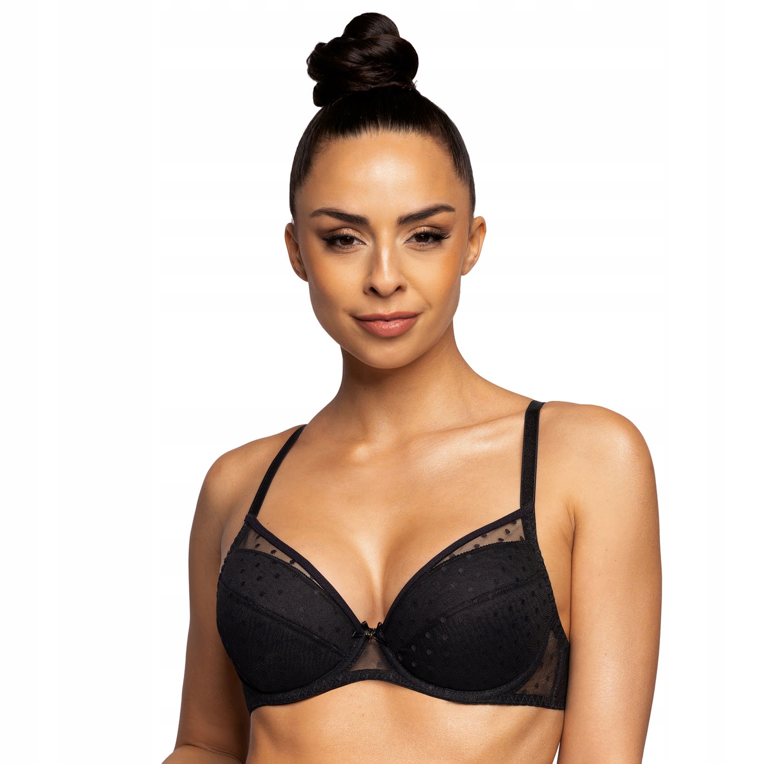 Mat 3714/11 Dotssy černá Podprsenka Push-up 70E