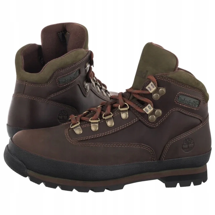 Pánské trekové boty Timberland Euro Hiker Mid Hiker Md Brown 095100