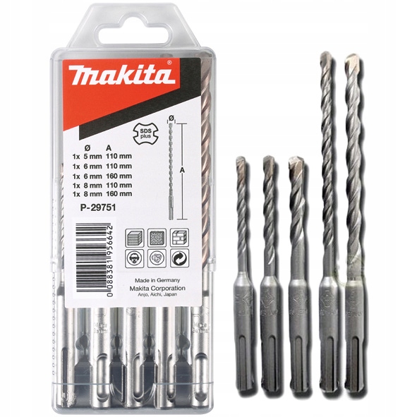 

Makita P-29751 Zestaw 5 Wierteł Sds+ Do Betonu