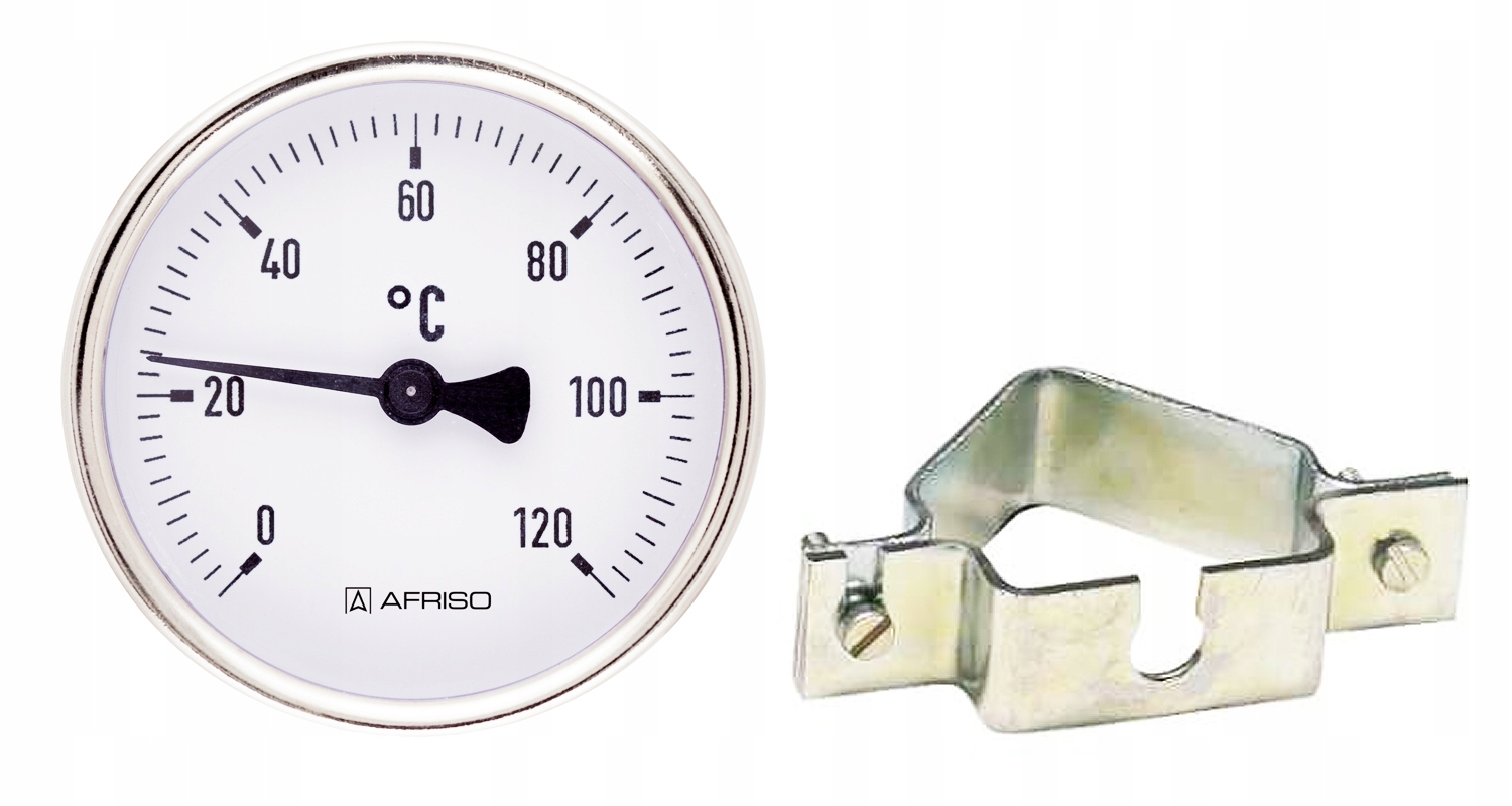 

Termometr Tarczowy Przylgowy 63mm 0-120C Afriso