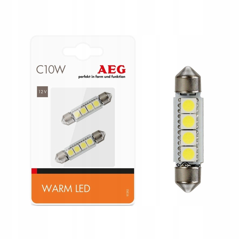 2x Żarówka C10W Led 41mm Retrofit Warm Led Ciepła Biała