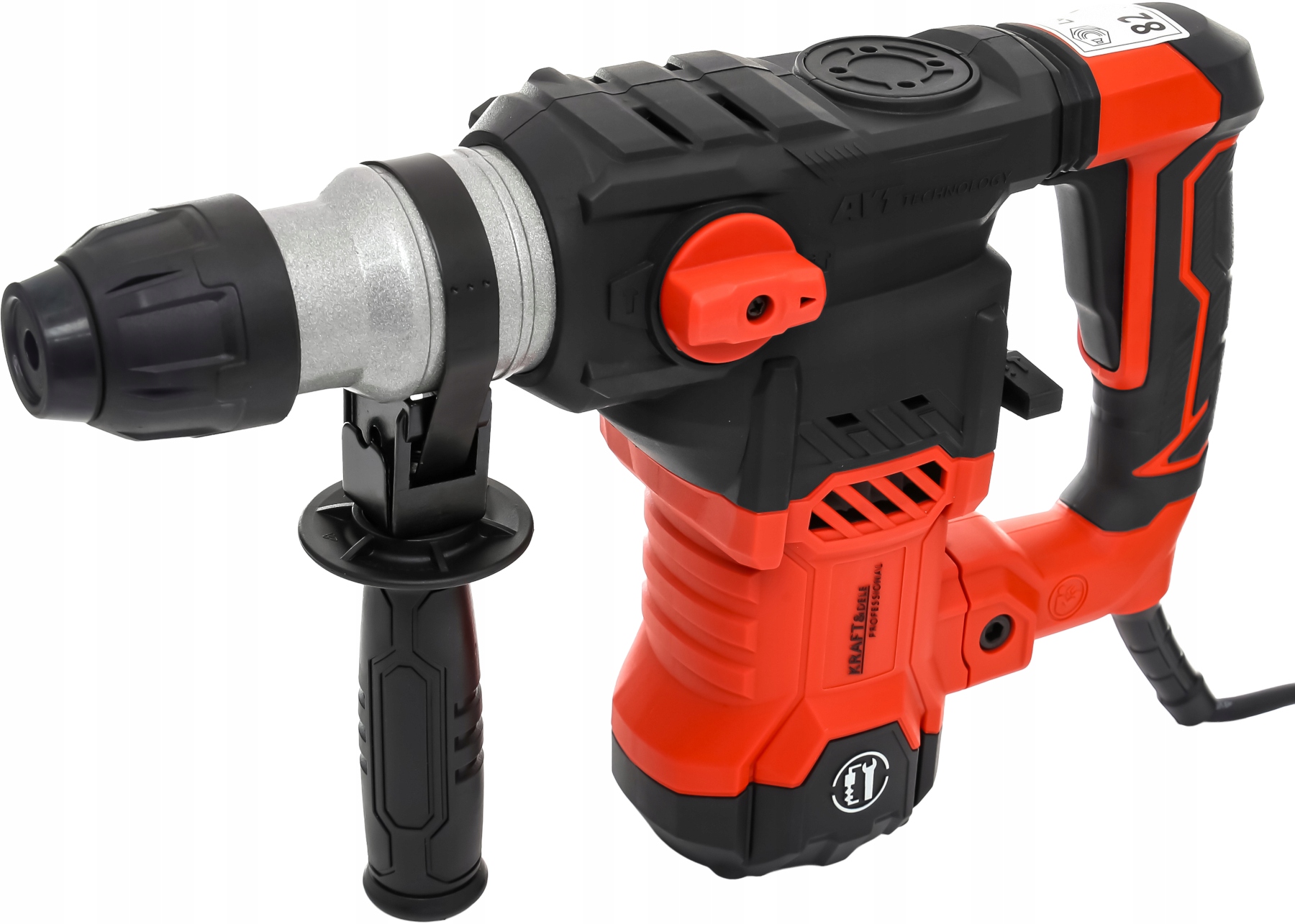 Młot udarowy 2700W 850rpm młotowiertarka dłuta wiertła walizka solidny