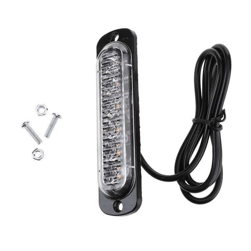 12-24v OBRYSÓWKA POMARAŃCZOWA STROBOSKOP LAWETA TIR 6 LED Waga produktu z opakowaniem jednostkowym 0.317 kg
