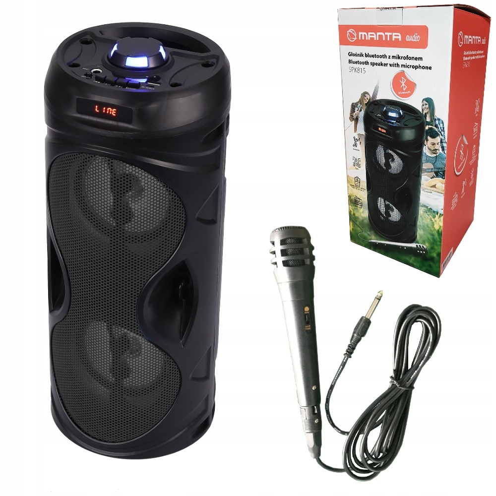 

Głośnik Przenośny Karaoke Bluetooth Mikrofon Manta