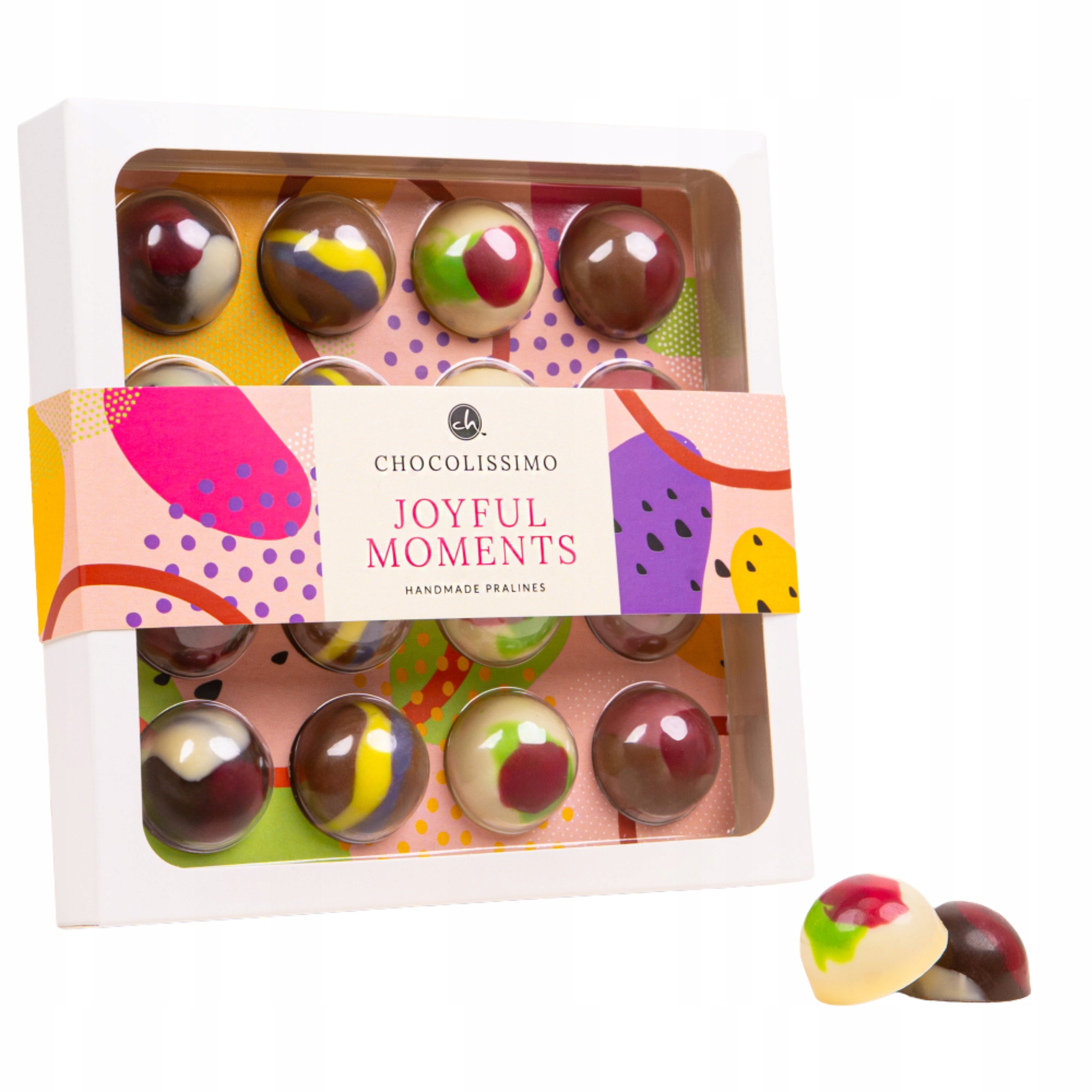 Levně Dárek na Velikonoce čokoládové Pralinky různé příchutě matcha malina levandulová