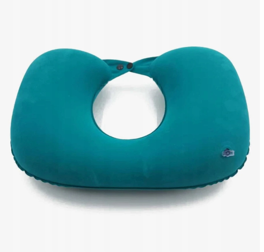 PODUSZKA PODRÓŻNA Dmuchana Samopompująca Welurowa ROGAL Do Spania Na Szyję Marka bez marki