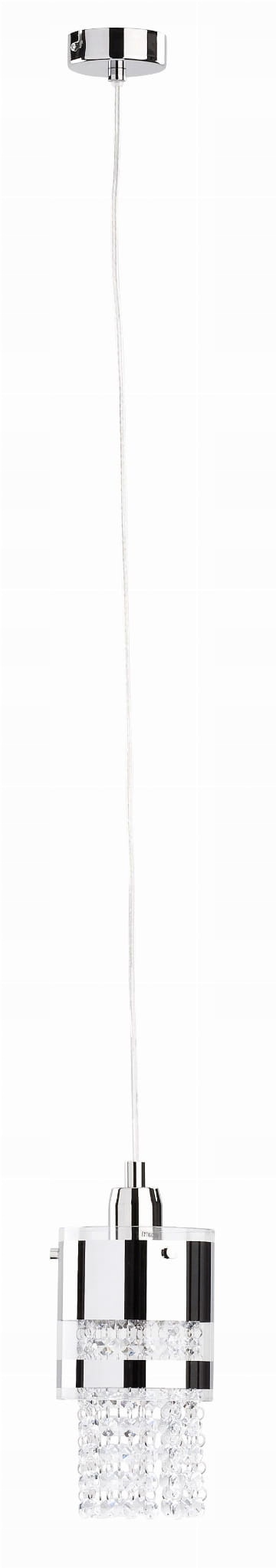 Alfa závěsná lampa křišťálová bruno 1x60w e27 chrom