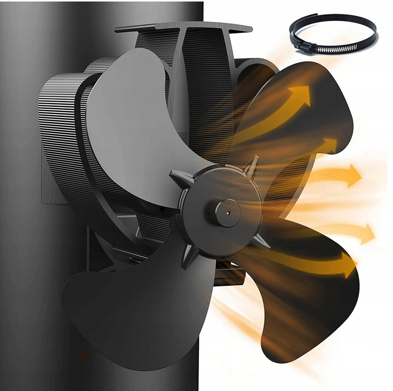 Magnetyczny wentylator kominkowy do rury kominowej