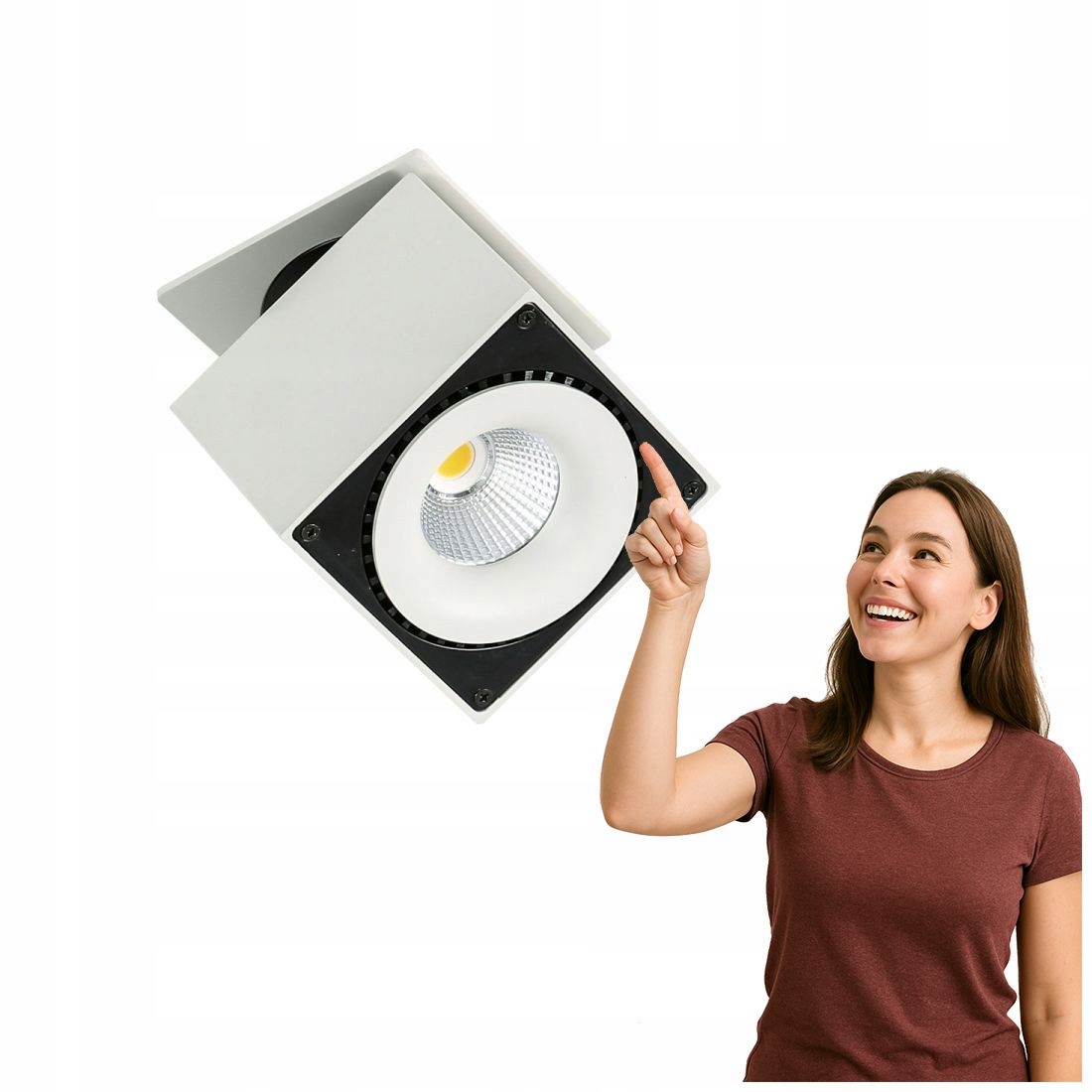 Led reflektor Sevilla 28W Bielo-čierny pre interiéry Italux