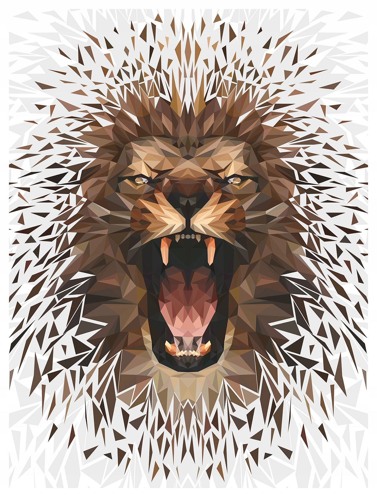 Vliesová fototapeta Lev Geometrická hříva portrét 184x254 lepidlo