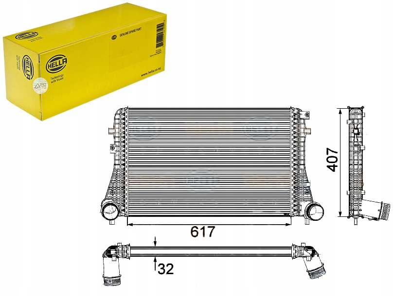 HELLA INTERCOOLER 3C0145805AN 3C0145805AM 3C014580