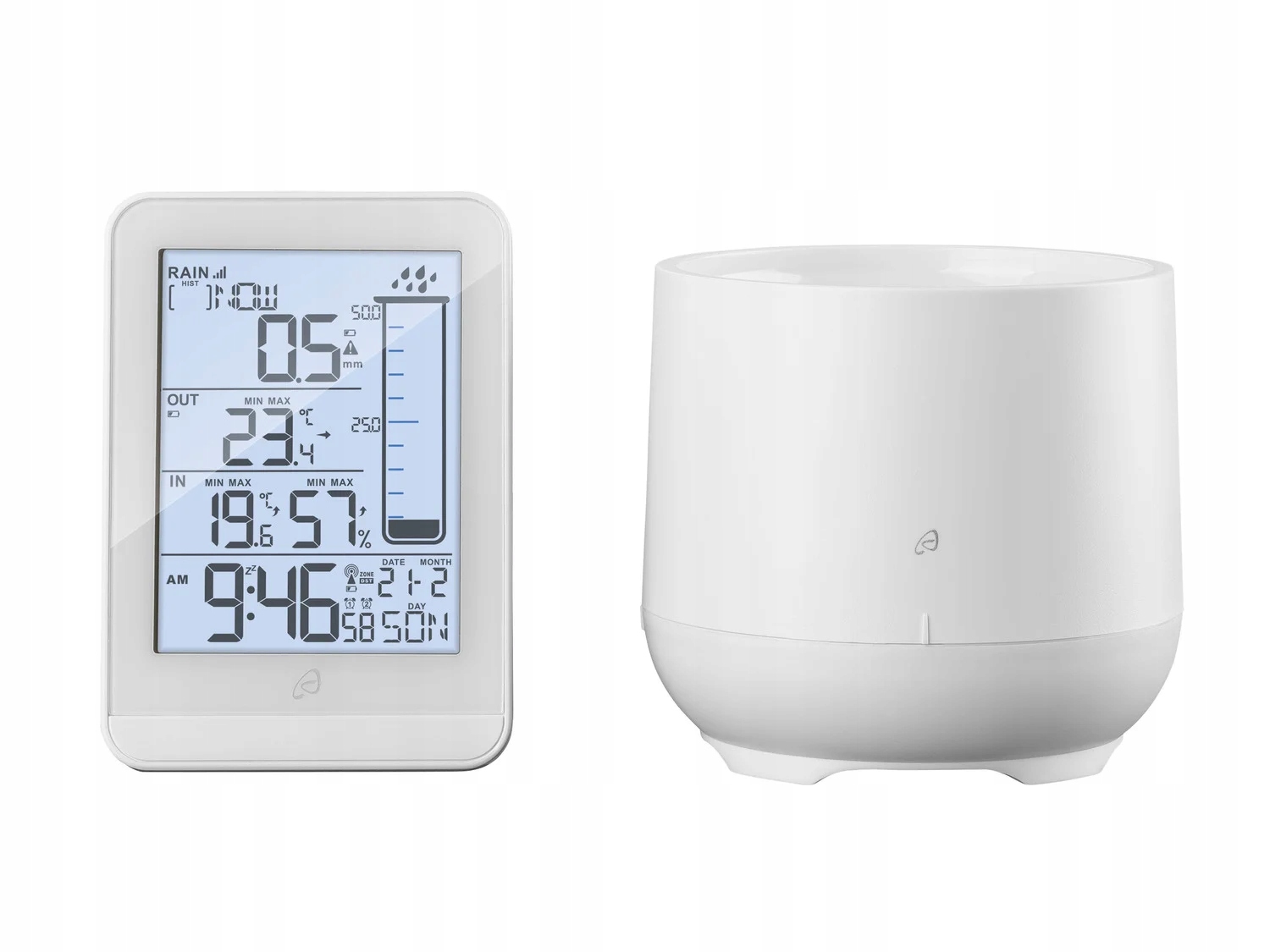 Premium Stacja meteorologiczna pogodowa sterowana radiowo miernik deszczu