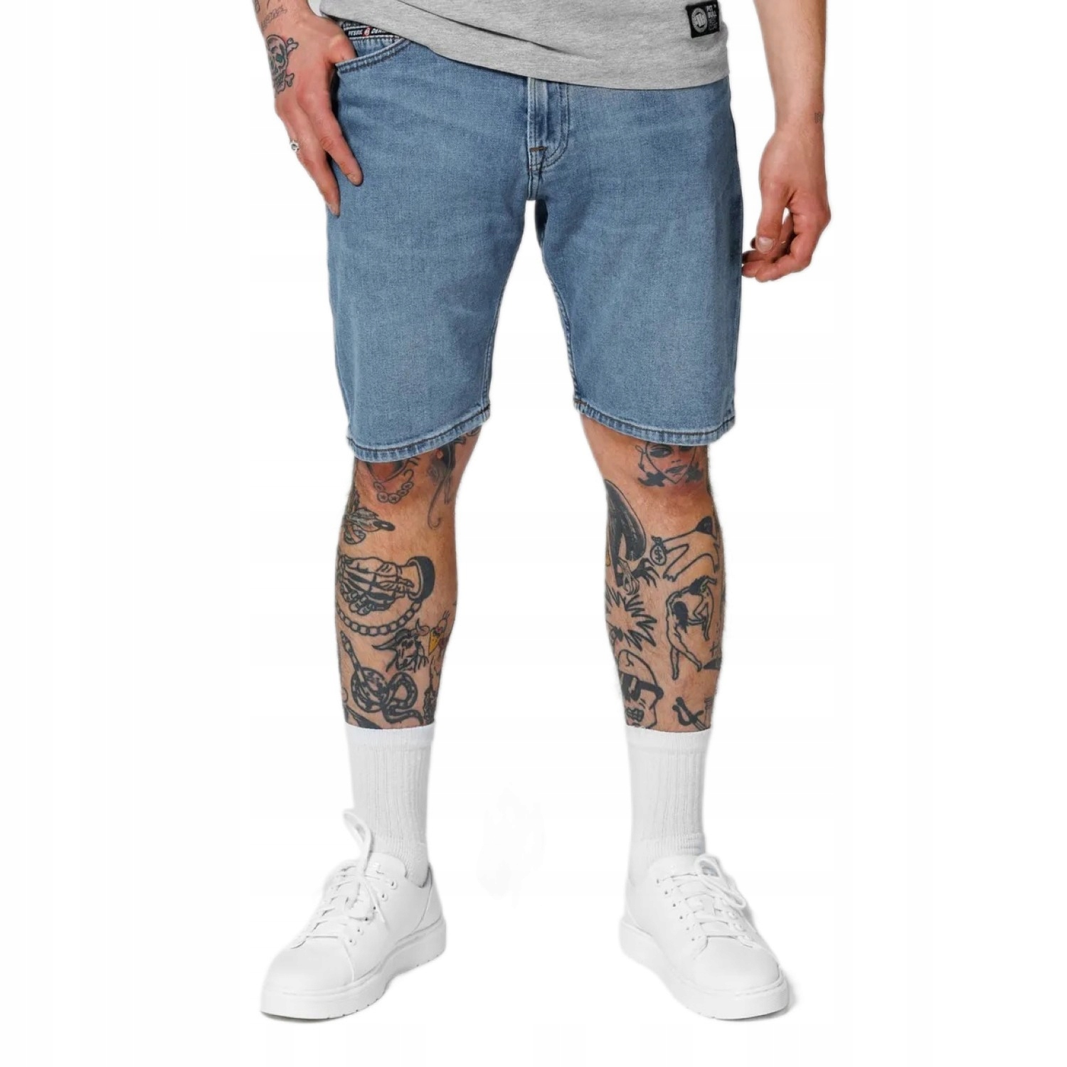 Džínové šortky Pitbull Classic Wash Highlander Světle modré 31