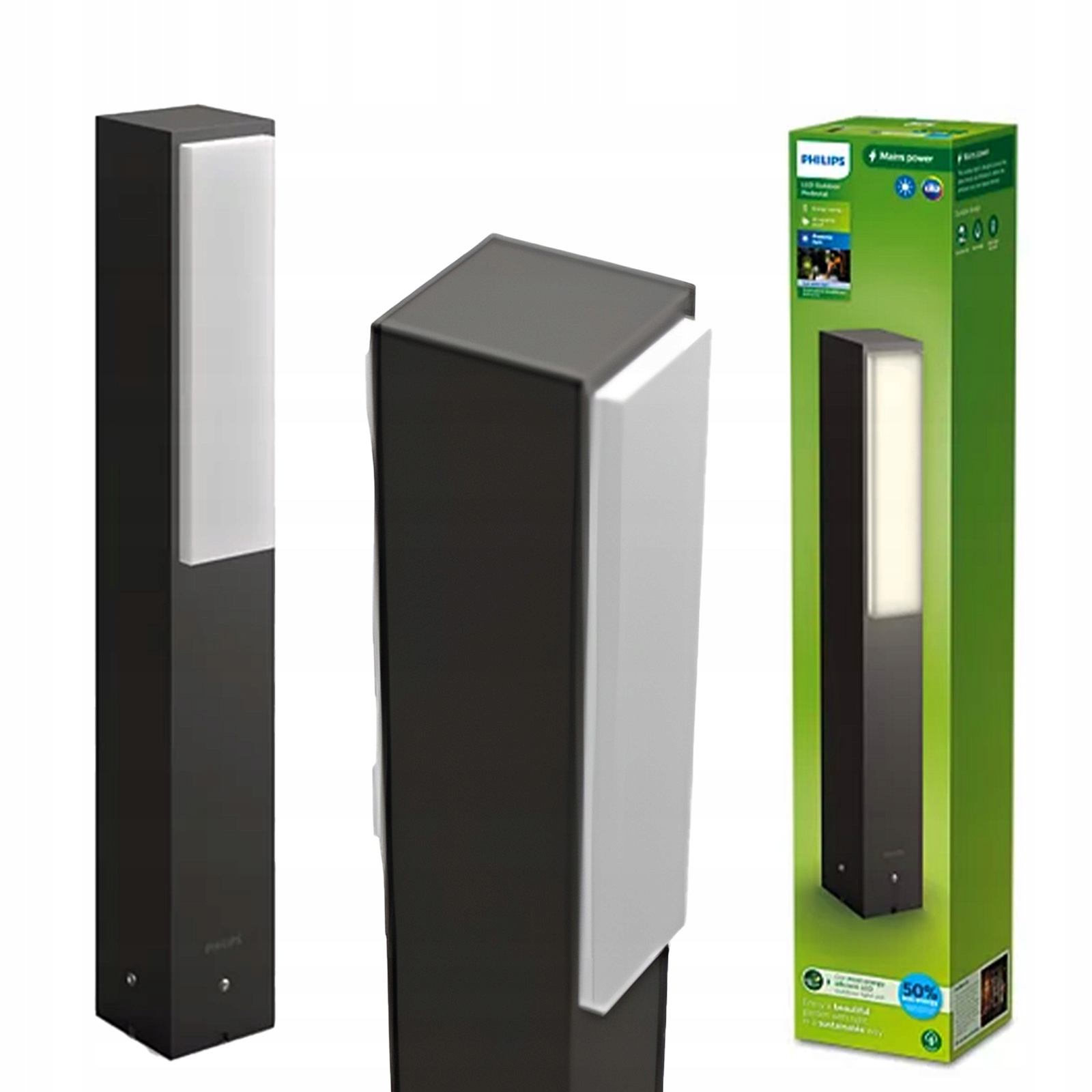 Led záhradná lampa Stratosphere 3,8W 4000K IP44 Antracit Philips