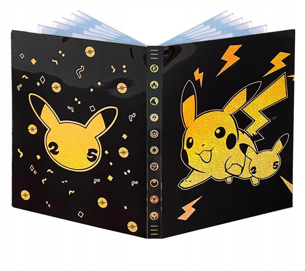 Duży Album Na Karty Pokemon Holo Gold Na 432 Karty Złoty Pikachu