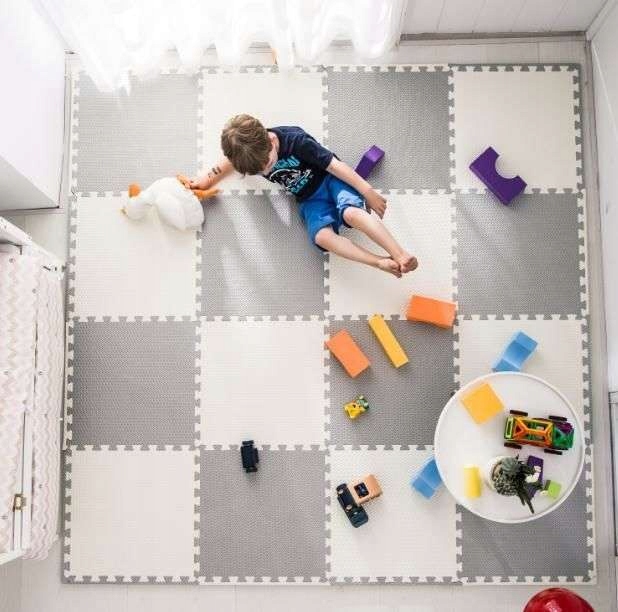 MATA PIANKOWA 9 EL EVA PUZZLE 180 x 180 GRUBA XXL Wysokość produktu 1 cm