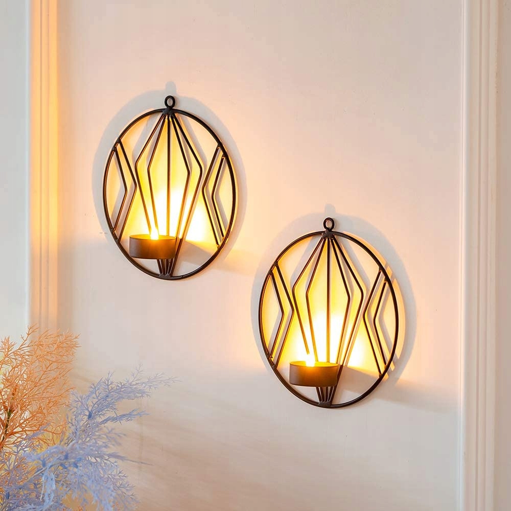 ŚWIECZNIKI ŚCIENNE ZESTAW METALOWE NA ŚCIANĘ LOFT Kod producenta 098