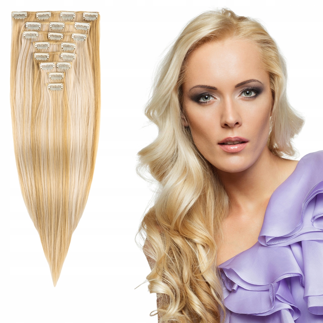 Připínací vlasy Clip In 8 pásků 150 g 47 cm #86/60