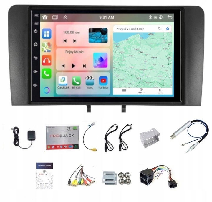 Rádio Navigácia Carplay Android Usb Wifi Bt Audi A3 8P 2003-2012 4GB 64GB