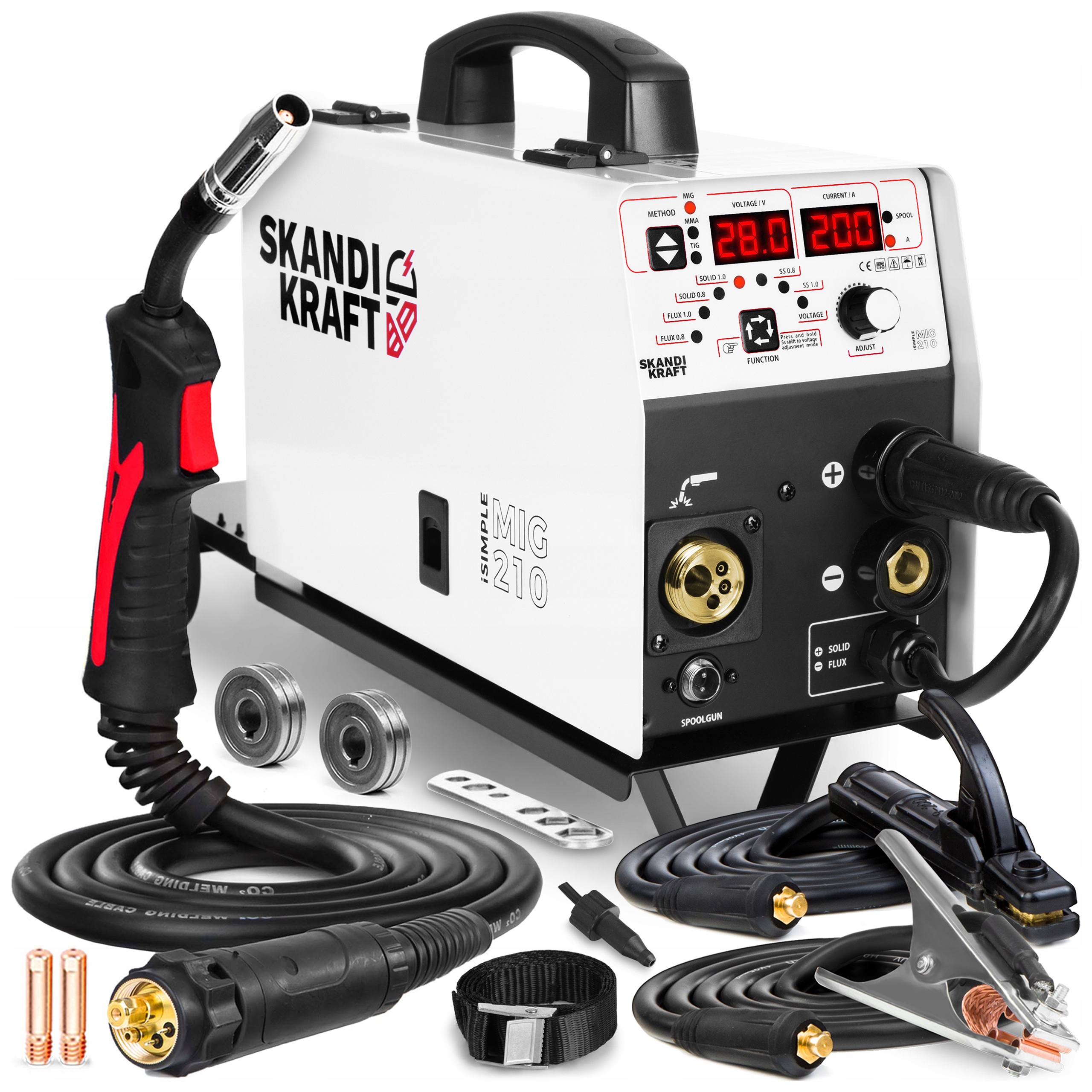 Svařovací stroj Migomat Skandi Kraft iSIMPLE Mig 210 Cart 230A 200W S Vozíkem