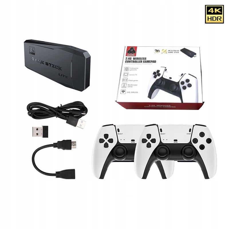 Retro Tv Game Console Hdmi 20000 Games Emulators 2 Pads 64 Gb Pl