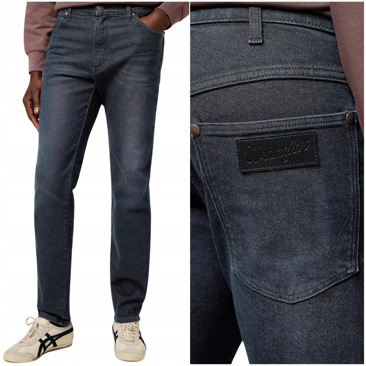 Wrangler River regular tapered klasické černé džínové kalhoty W33 L32