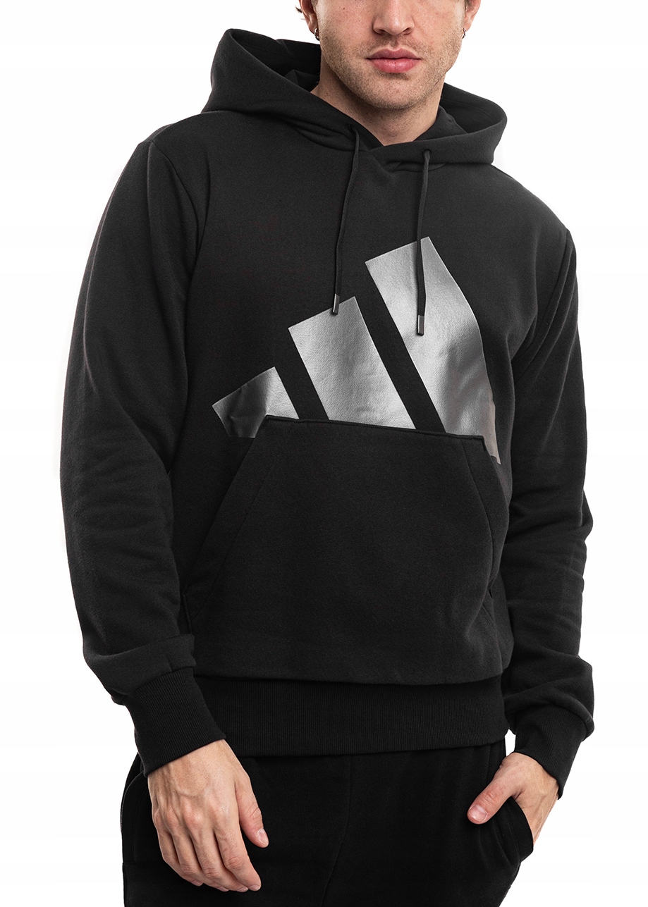 Pánská Mikina S Kapucí adidas Sportovní tepláková mikina Hoodie Černá vel XXL