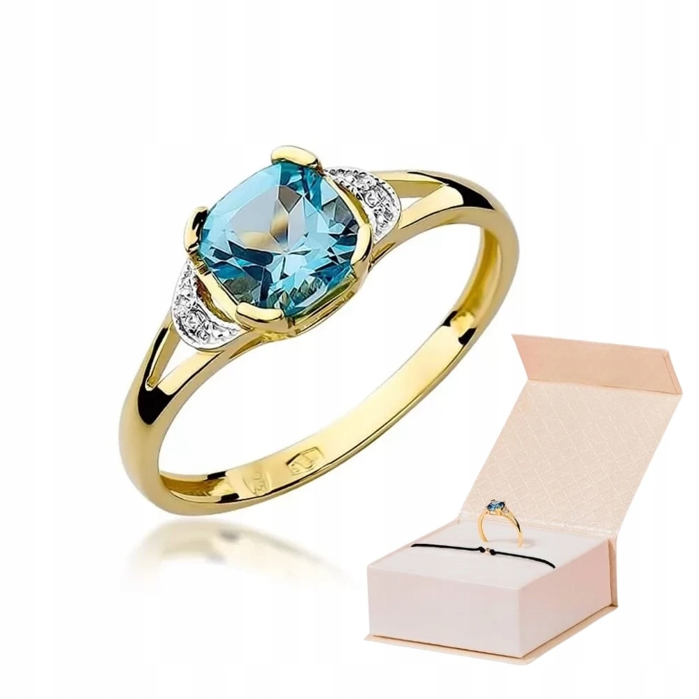 Zlatý Zásnubní Prstýnek S Topazem 585 A Brilianty Zlatý Náramek