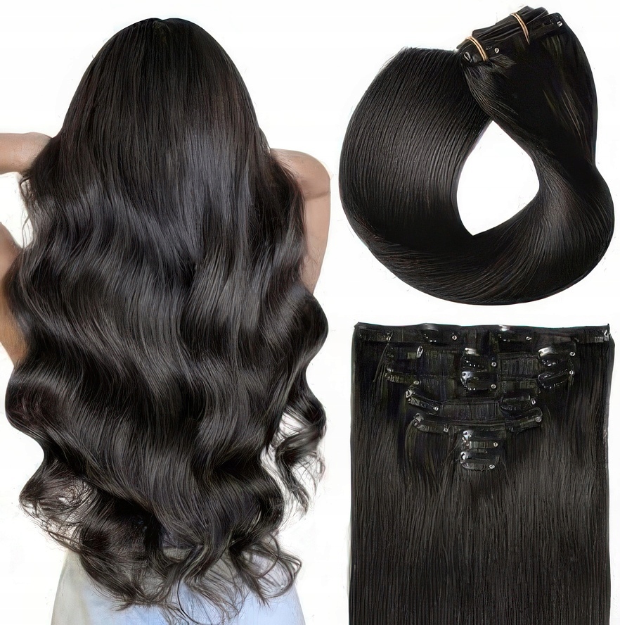 Prodloužení z přírodních vlasů s klipem Suyya 7 ks 22 palců 100 g