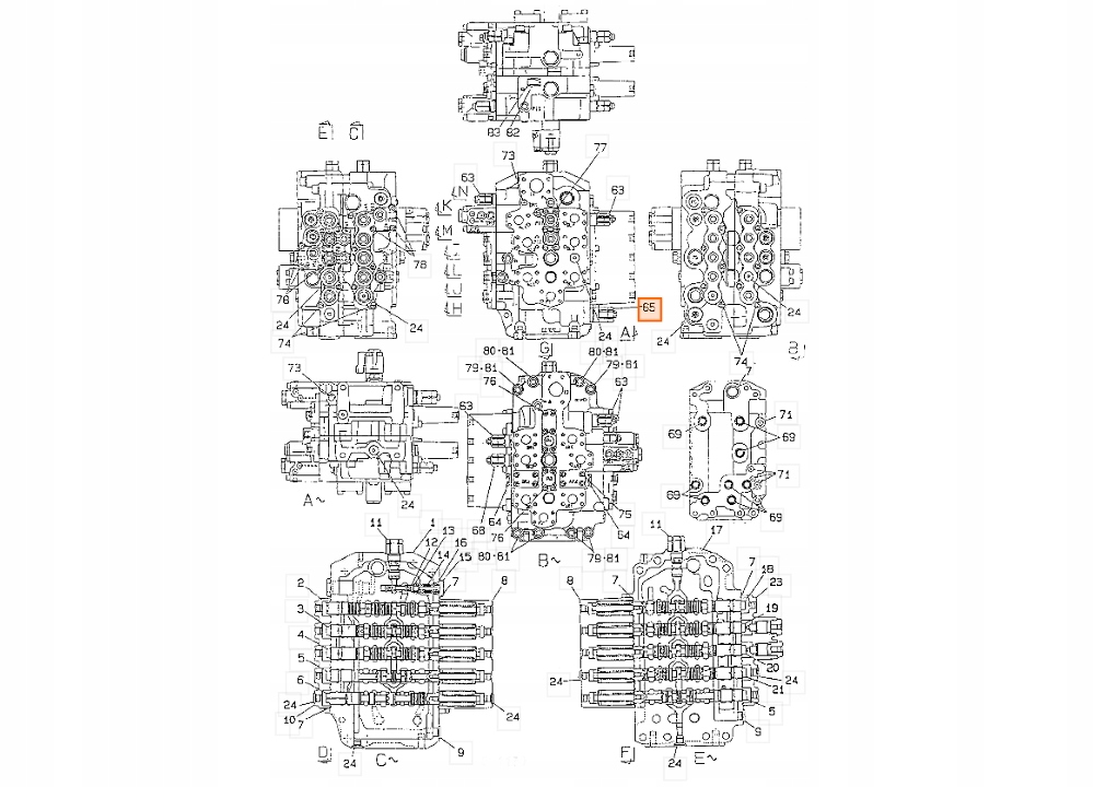 ГИДРАВЛИЧЕСКИЙ РАСПРЕДЕЛИТЕЛЬНЫЙ КЛАПАН LNC0261 JS330