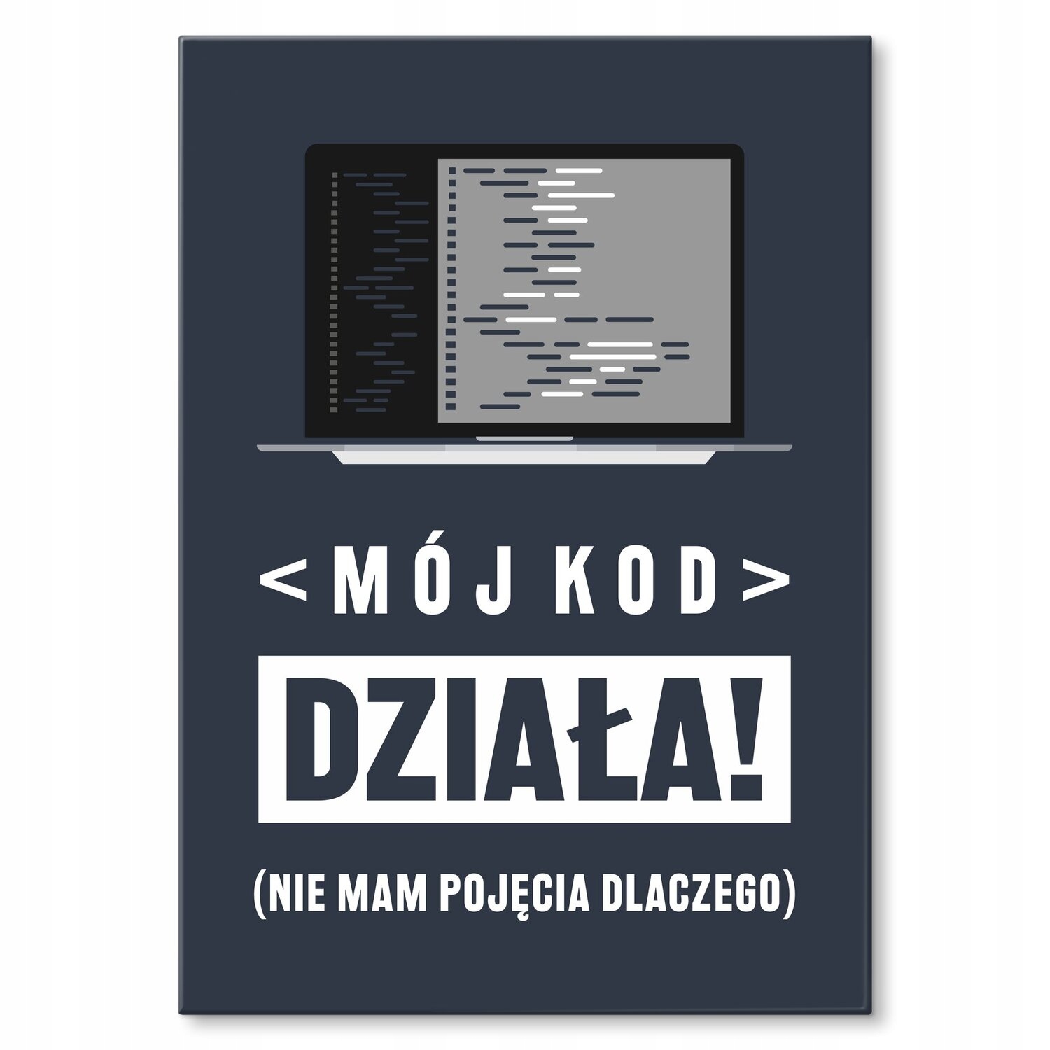Kovový plakát Můj kód funguje Dárek 42 x 59 cm