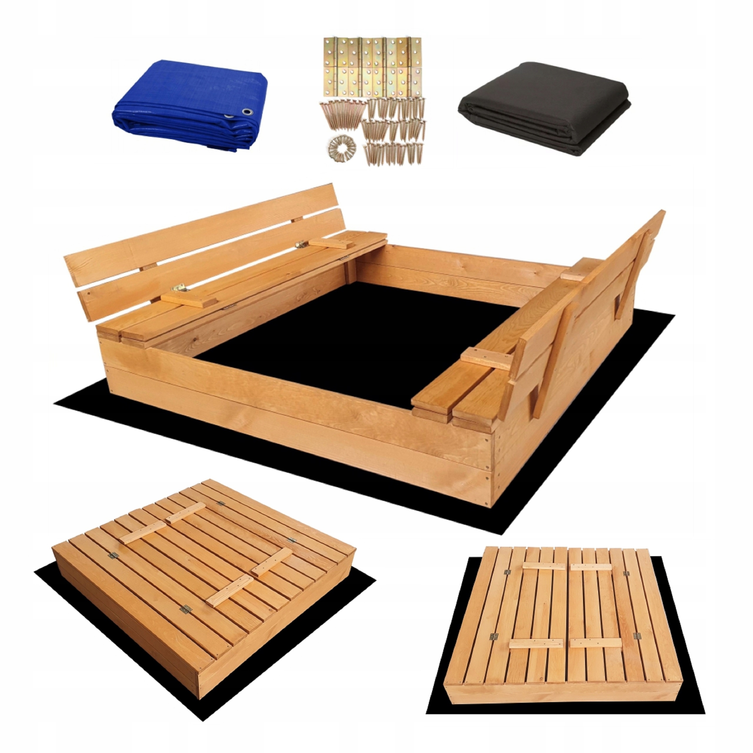 

Piaskownica Impregnowana Drewniana Zamykana