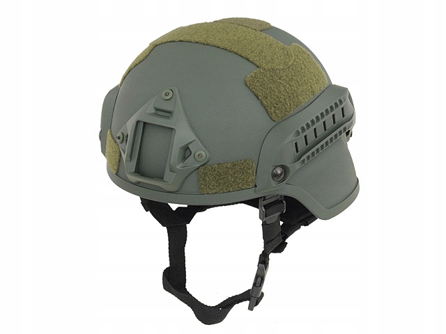 Kask Hełm Spec-Ops Mich Szyny montażowe rzepy fasunek Poduszki Zielony