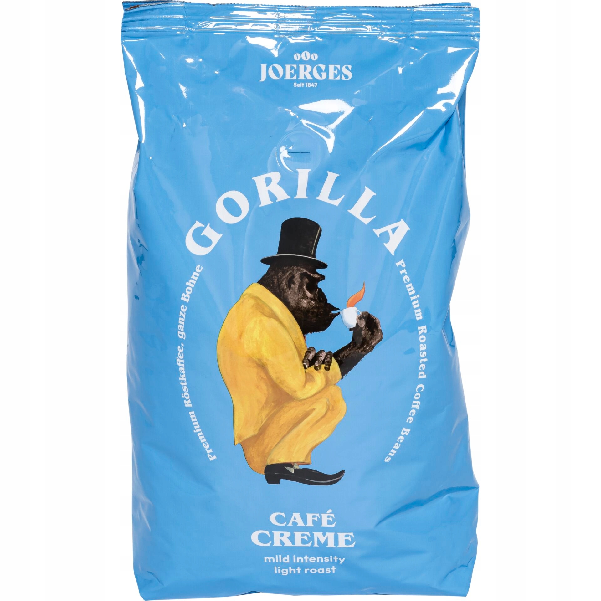 Levně Joerges Gorilla Cafè Creme modr. 1 kg zrnkové kávy