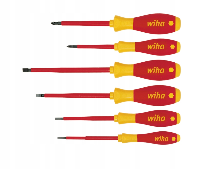 Wiha 00833 Sada Izolovaných Šroubováků Softfinish Electric 6 Ks