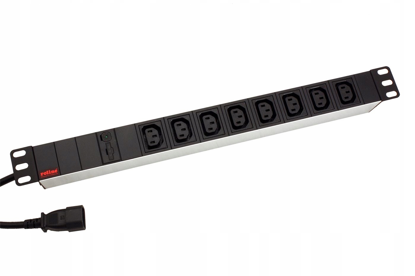 Roline 19" napájecí panel 1U,8x zásuvka C13,vidlice IEC320 C14,hliník,2m