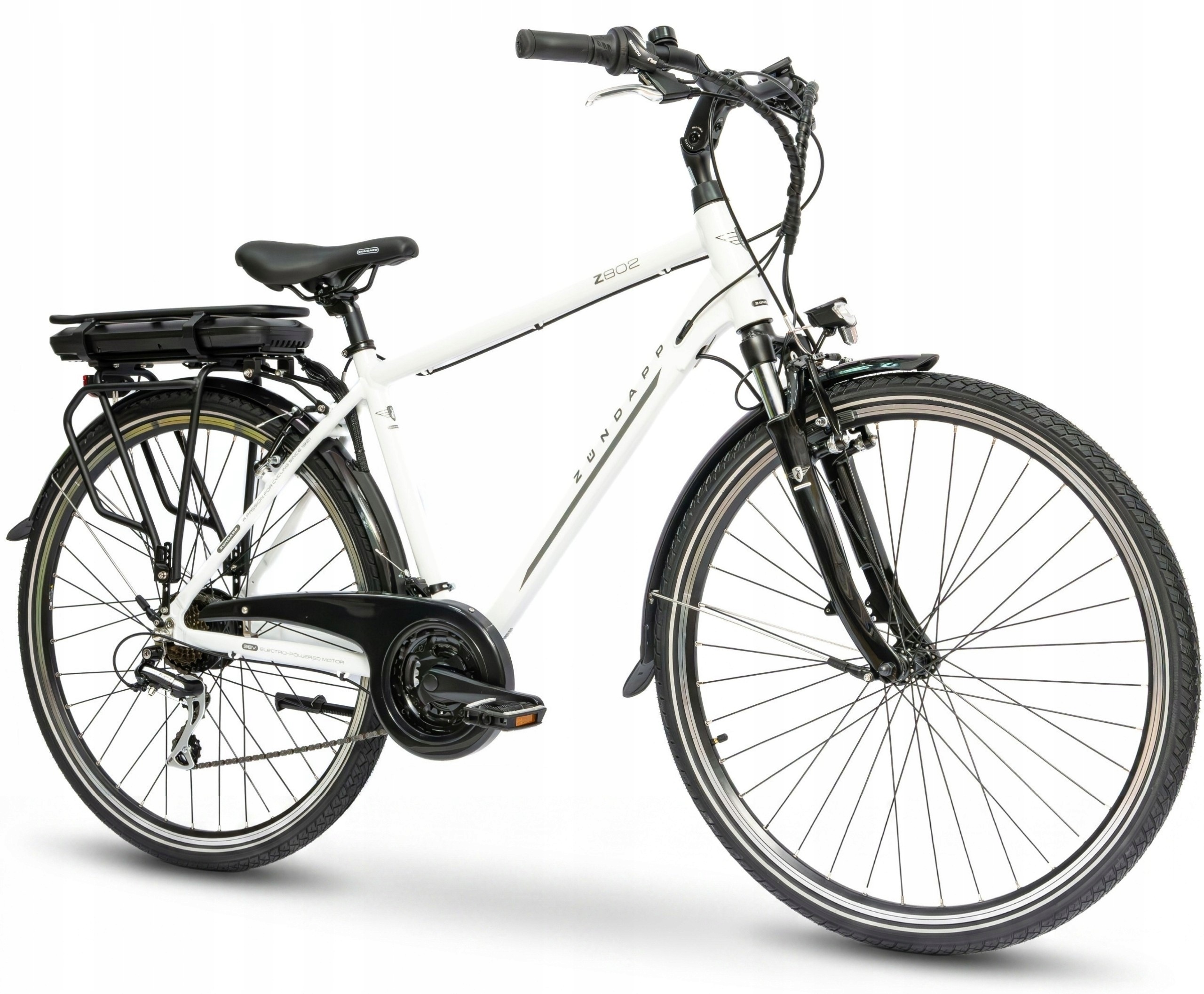 Elektrokolo Pánské městské 28" 250W Alu Shimano Kufr Světla