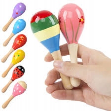 

Marakasy drewniane 12 cm para różne