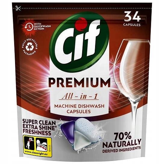 

Cif Kapsułki Do Zmywarki Premium All In One 34SZT