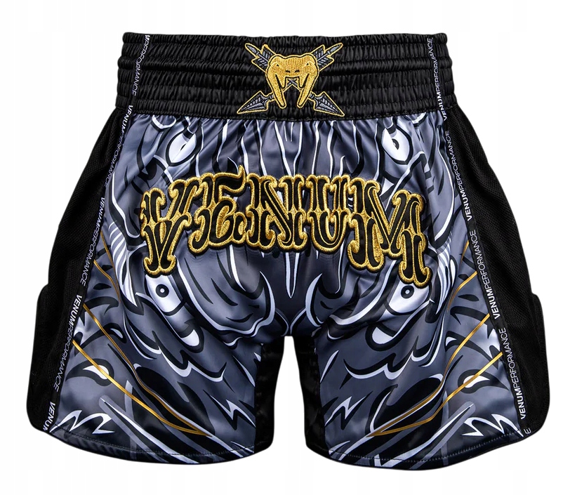 Venum Muay Thai Šortky Kraťasy Wolf Atak Černo-šedé XL