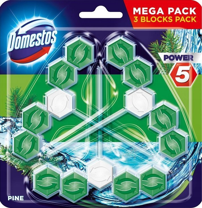 

Domestos Power 5 Pine Kostka toaketowa 3x 55g