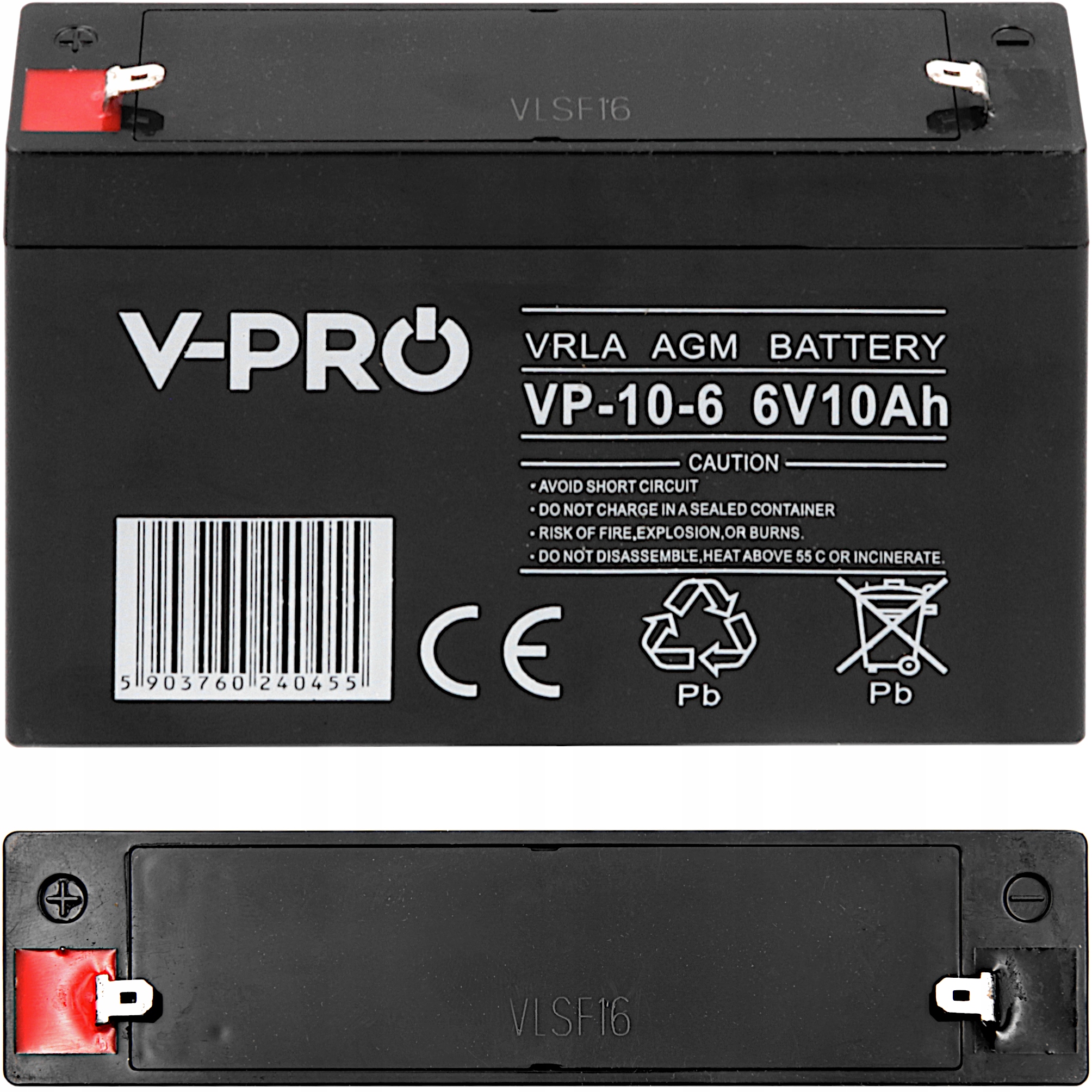 

Akumulator Agm 6V 10Ah Do Zabawki Auto Quad