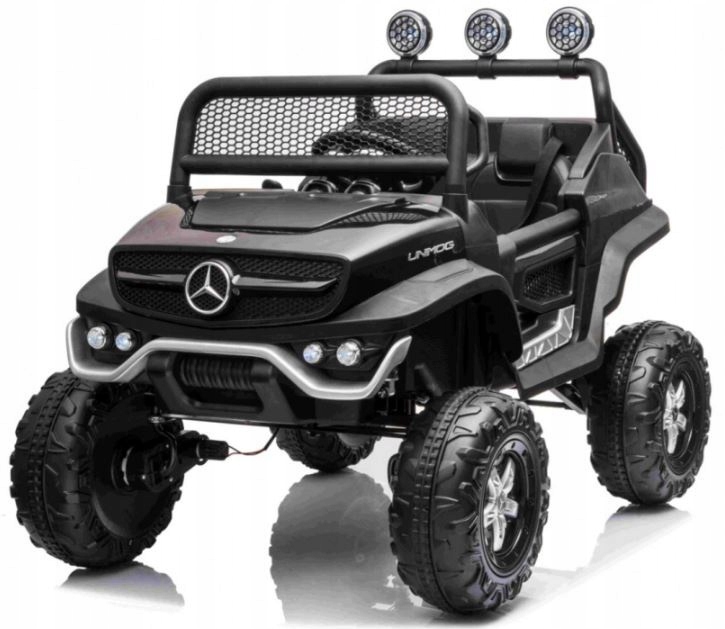 Mercedes Benz Unimog dla dzieci Czarny Terenowy 4x4 Ramiz