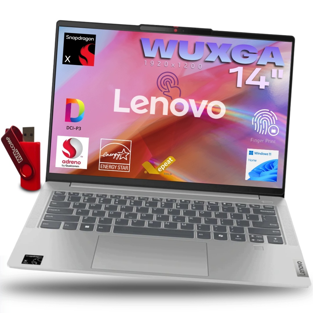 Notebook Lenovo IdeaPad Slim 5 14Q8X9 Snapdragon X 32GB 512GB Ssd Wuxga Oled