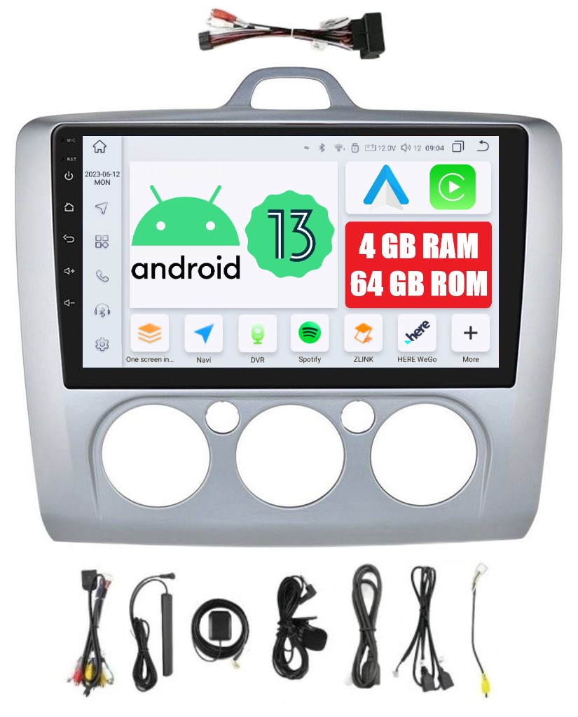 Navigácia Rádio 2DIN Android Ford Focus MK2 2 II 4/64 Gb Dsp Carplay Lte