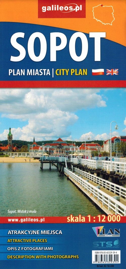 

Sopot 1:12t Plan Miasta Mapa Turystyczna Galileos