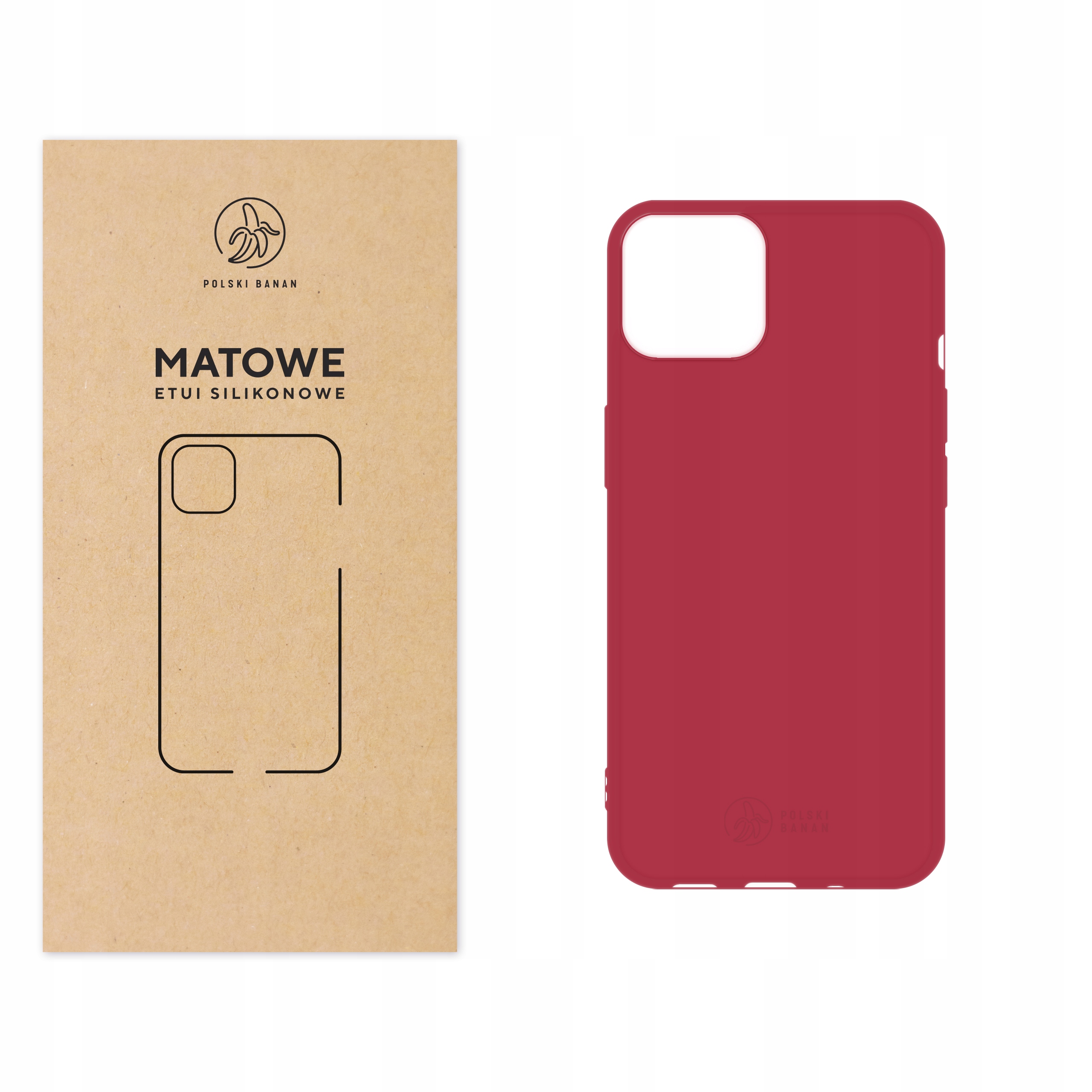 

Etui Matowe do iPhone 13 mini wiśniowe